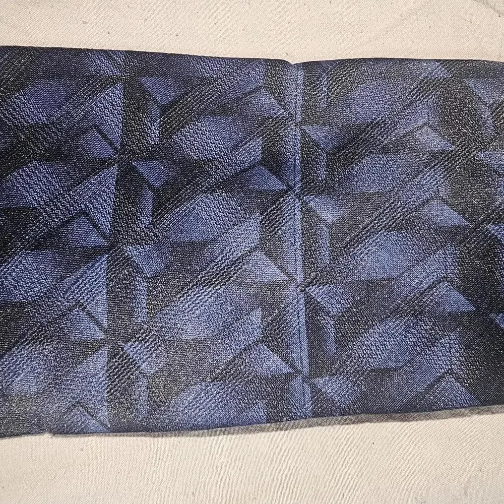 Puritan Men's Geometric Pattern Tie in Blue and Black